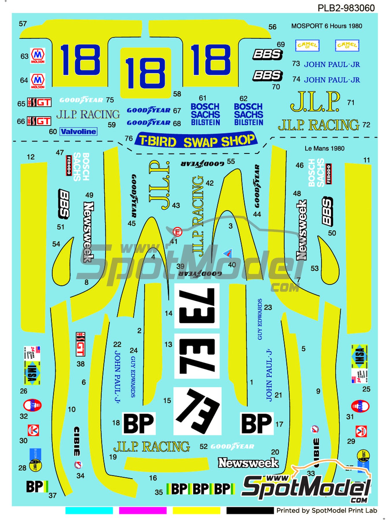 Print Lab Decals PLB2-983060: Marking / livery 1/24 scale
